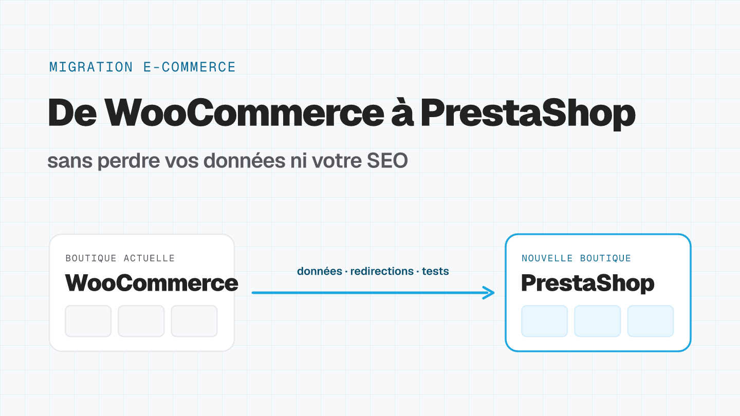 Migration de WooCommerce vers PrestaShop : catalogue, clients et redirections, sans perdre vos données ni votre SEO